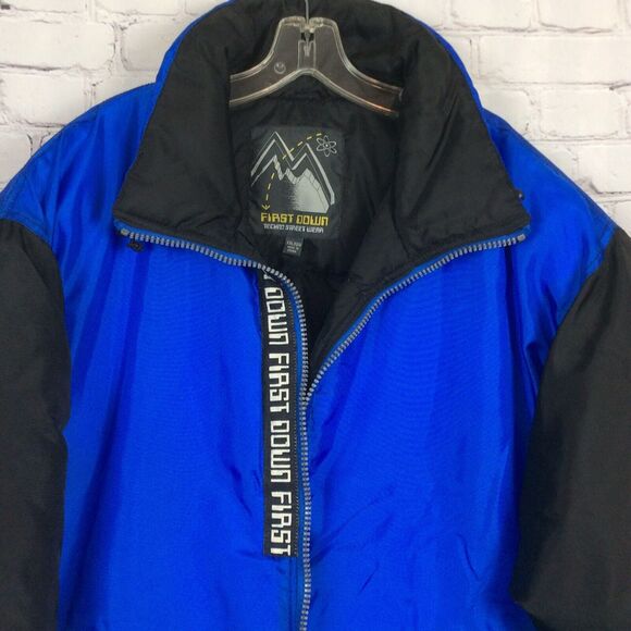 Vintage First Down Ski Jacket Mens Sz XXL Techno Street Wear Snow HeavyDuty Blue - Picture 6 of 12